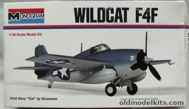 Monogram 1/48 Grumman Wildcat F4F - White Box Issue, 6798 plastic model kit